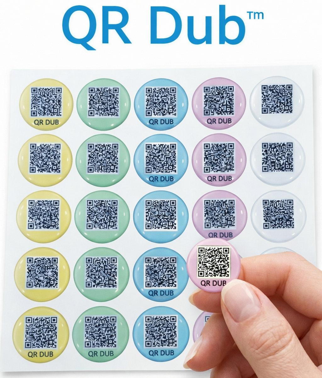 Keyco QR Dub - pre-printed QR code asset tags